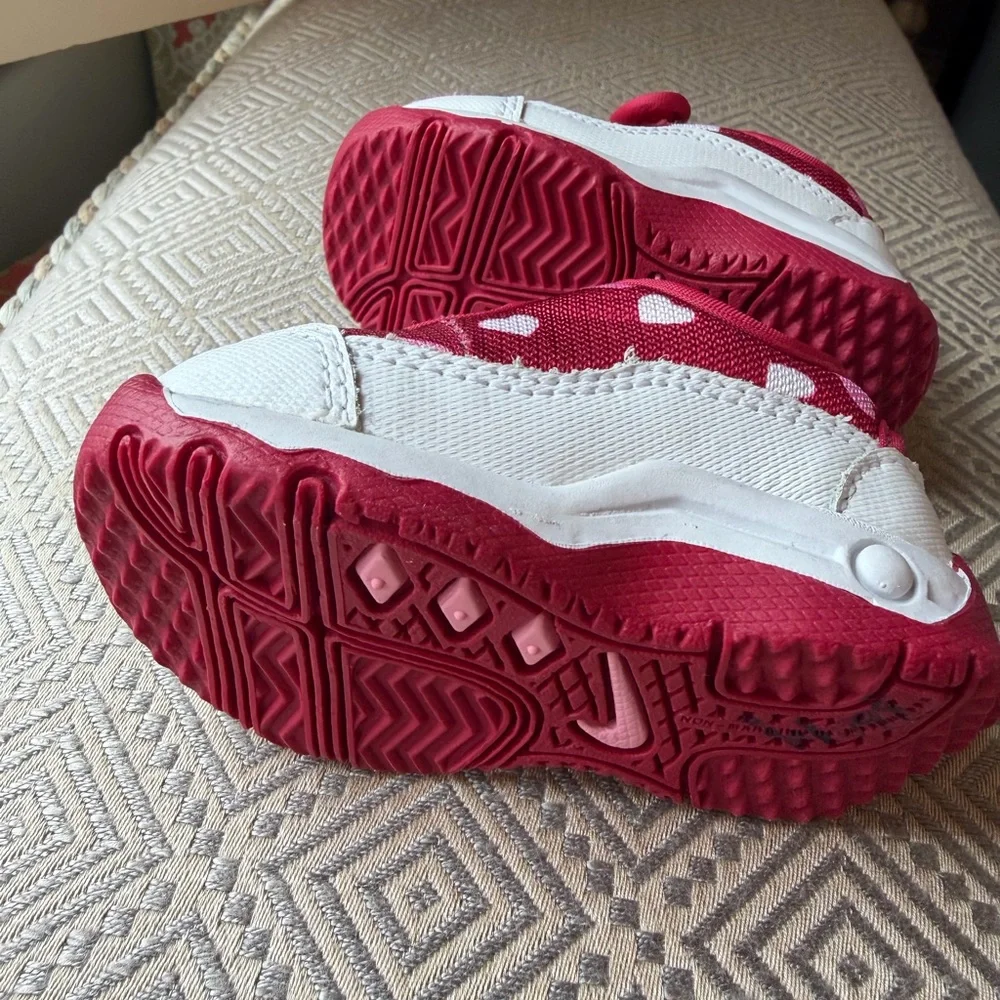 Nike Kids Red Heart Shoes and Pink Heart Gloves